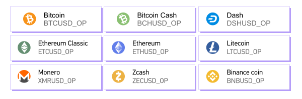 New crypto instruments available